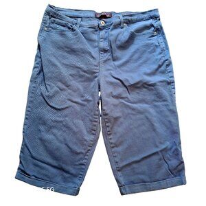 Gloria Vanderbilt Amanda Capri Jeans 18W Blue Cotton Blend Womens Casual Summer